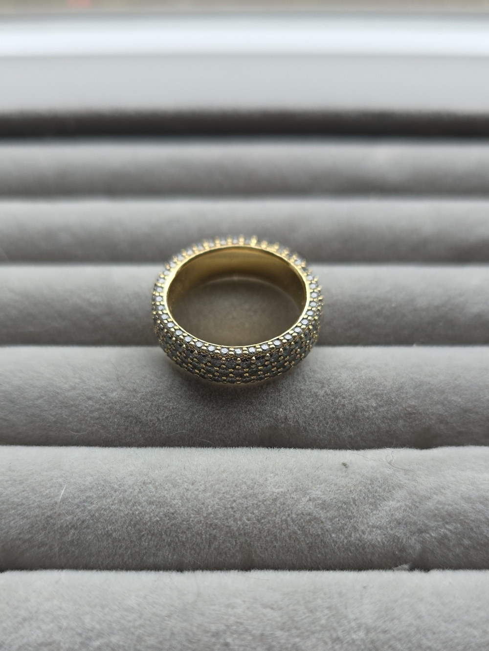Pandora Gold Pavé Crystal Dome Ring